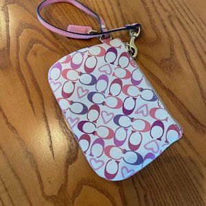 Coach Signature Pattern Wristlet